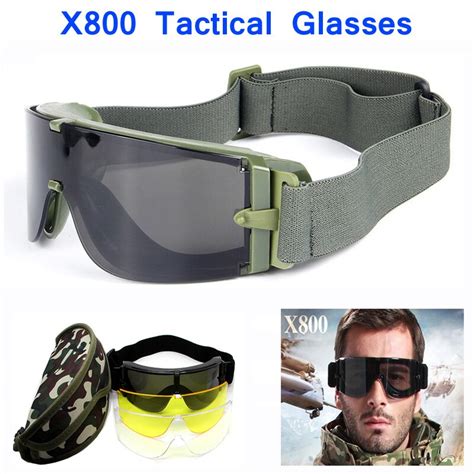 X800 Army Tactical Glasses Military Goggles Outdoor Airsoft Sport Eyewear Shooting Hunting Eye