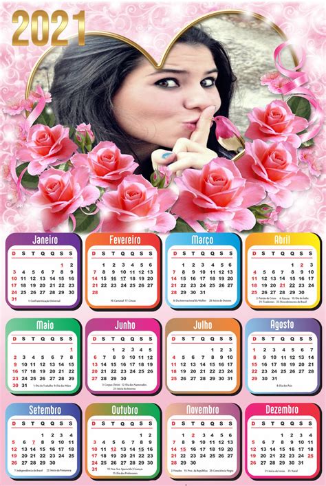 Montagem De Foto Em Calendario Panda Rosa Colagem De Foto Images