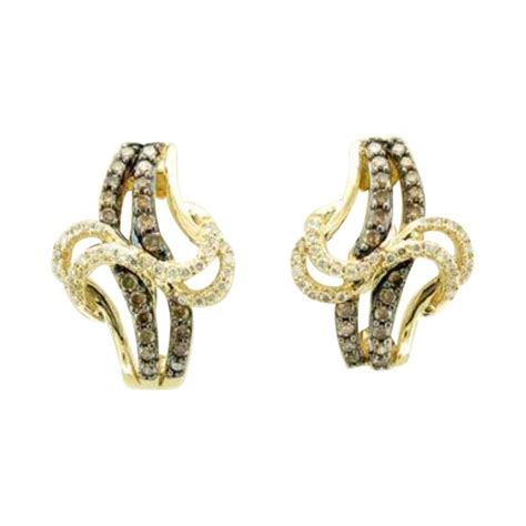 Earrings Featuring Chocolate Diamonds Vanilla Diamonds Set In 14k