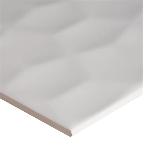 12x24 Adella Viso White Satin Matte Finish Ceramic Wall Tile