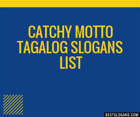 100 Catchy Motto Tagalog Slogans 2024 Generator Phrases And Taglines