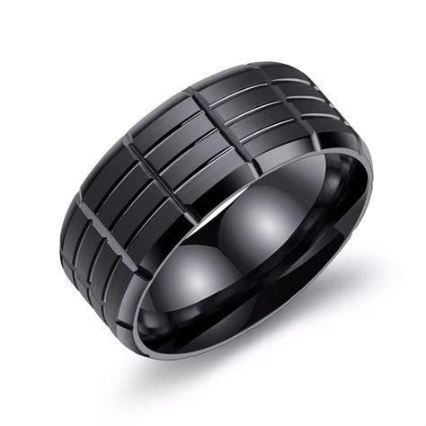 Buy Jhsl Brand Punk Black Male Men Rings For Boy Solid