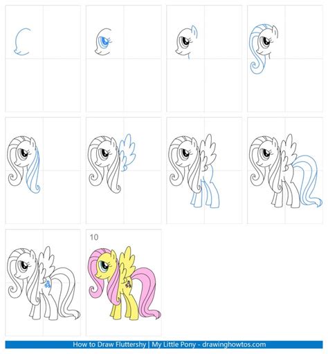 How To Draw Fluttershy My Little Pony Step By Step Easy Drawing