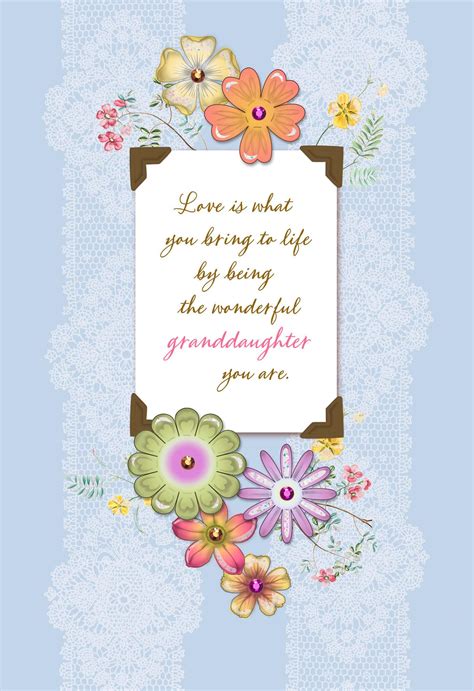 There's a huge range of traditional and modern designs to choose from, featuring funny, cute or sentimental. Wonderful Granddaughter Birthday Card - Greeting Cards ...
