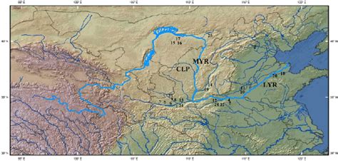 Topographic Map Of North China And The Yellow River Map Data From The Download Scientific