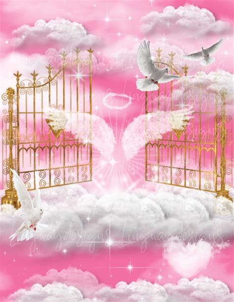 Pink Sky Heaven In Loving Memory Forever In Our Hearts Angel Etsy