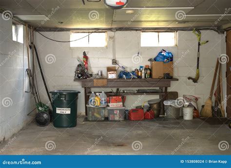 The Messy Interior Of A Household Garage Editorial Stock Image Image