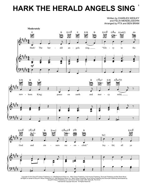 Hark The Herald Angels Sing Lead Sheet