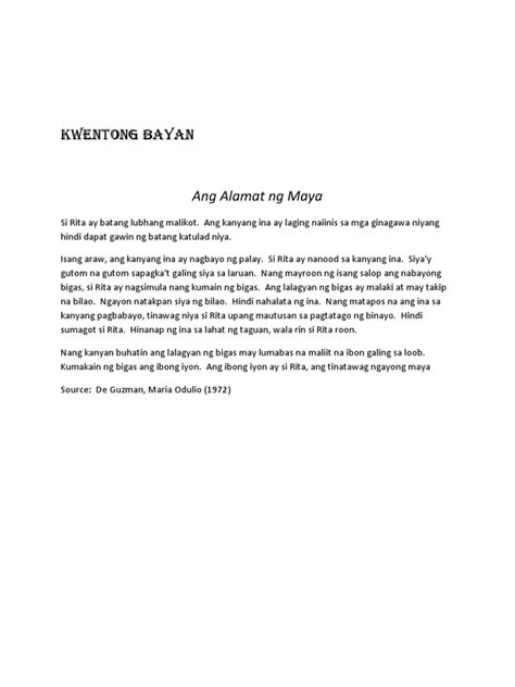 Ano Ang Kwentong Bayan Philippin News Collections