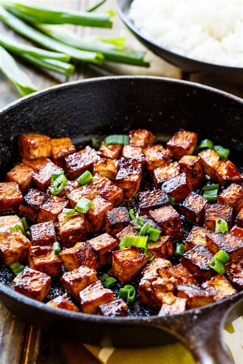 For example, cooking tofu in a pan will crisp it up, creating a pleasing textural contrast. Asian Garlic Tofu - Spicy Southern Kitchen
