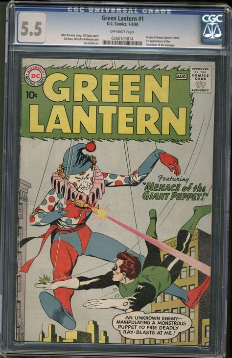 Lot Detail Green Lantern 1 Dc Comic Books 1960 Cgc Graded 55 W Off