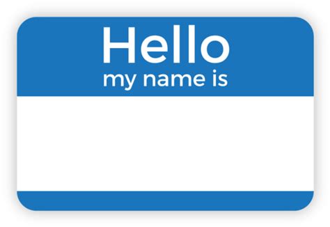 Hello My Name Is Avery Name Badge Labels 25 Labels Hd Png Download Original Size Png