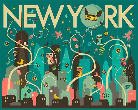 New York Skyline Digital Art By Jazzberry Blue Pixels