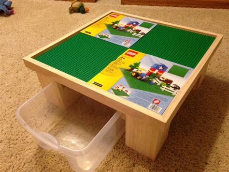 Lego Table W Pads Greenblue Or Mix By Classicwoodtoys On Etsy Lego