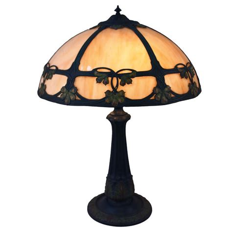 American Art Nouveau Stained Glass Lamp At 1stdibs