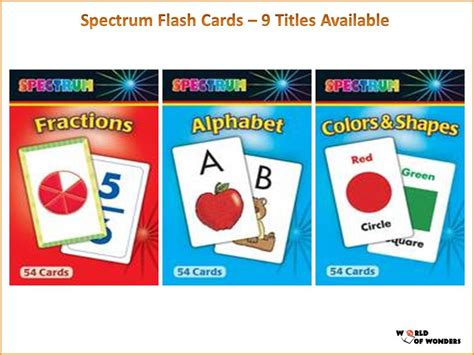 World Of Wonders Spectrum Flash Cards