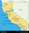 California - map Royalty Free Vector Image - VectorStock