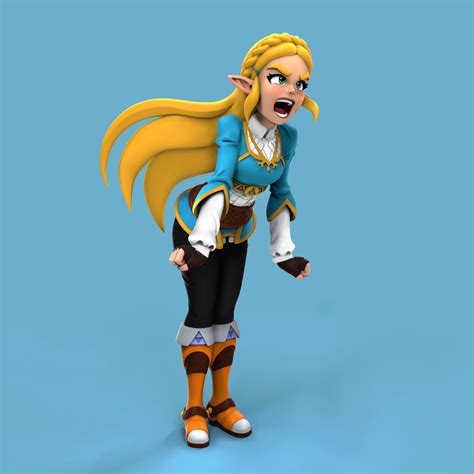 Hey Everyone Wanted To Share Some 3d Fan Art Of Botw Zelda That I Made