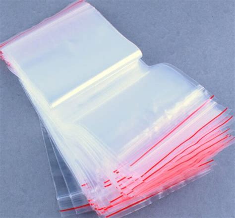 100pcslot Clear Poly Bag Zip Lock Bags Reclosable Small Plastic