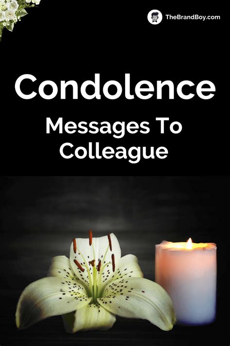 148 Best Condolence Messages To Colleague Thebrandboy