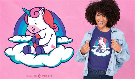 Baby Unicorn Cloud T Shirt Design Vector Download