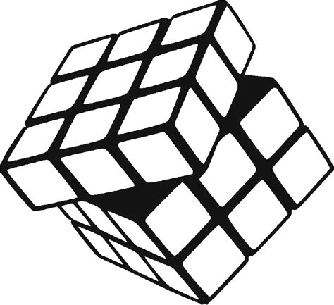 Download Cubes Vector Black Cube Rubiks Cube Black And White Clipart