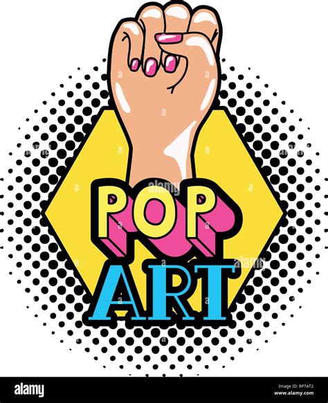 Hand In Sign Power Pop Art Stock Vector Image And Art Alamy