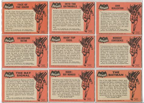lot detail 1966 topps batman black bat set of 66 cards