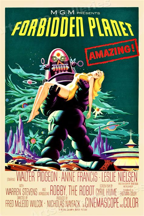 1950s Forbidden Planet Classic Vintage Style Sci Fi Monster Movie