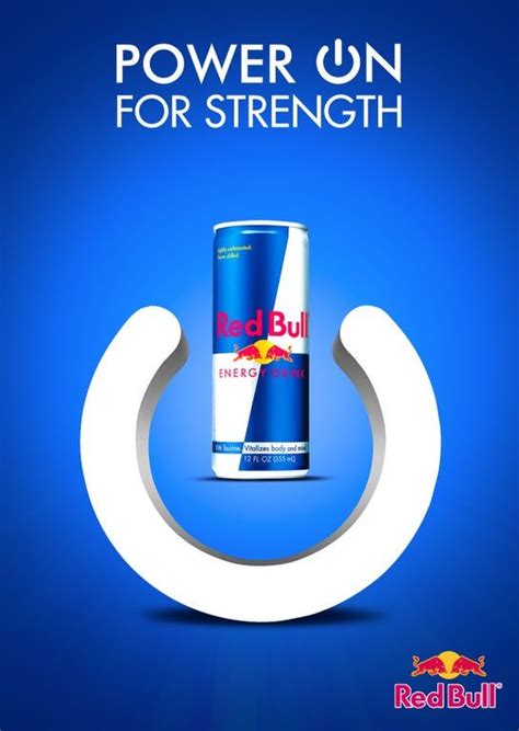 A Can Of Red Bull Energy Drink In The Shape Of An O Ring On A Blue Background