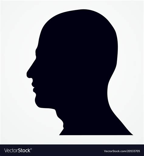 Silhouette Of A Man S Head Royalty Free Vector Image