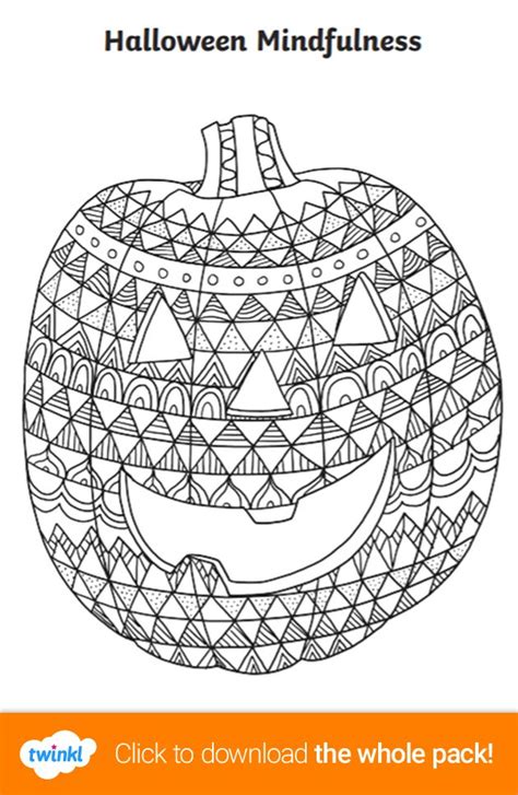 Halloween Mindfulness Colouring Pages Mindfulness Colouring