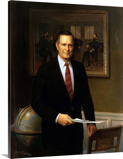 Official White House Portrait Of George H W Bush By Herbert Abrams