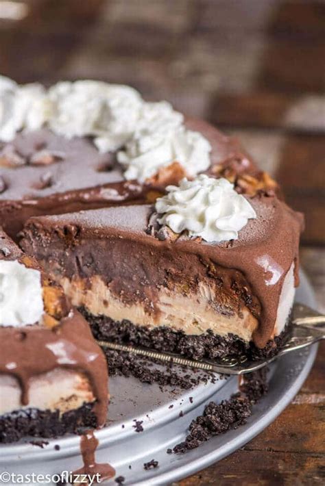 Frozen Chocolate Peanut Butter Pie Easy No Bake Dessert Recipe