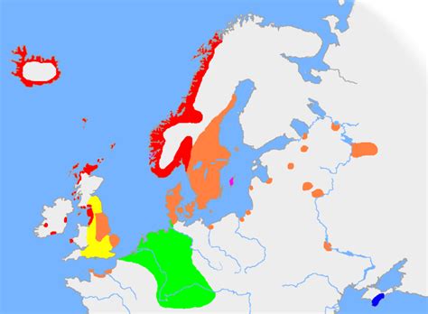 The Language Of The Norsemen Old Norse And Its Dialects Detailed Map