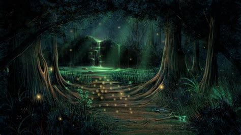 Dark Enchanted Forest Wallpaper