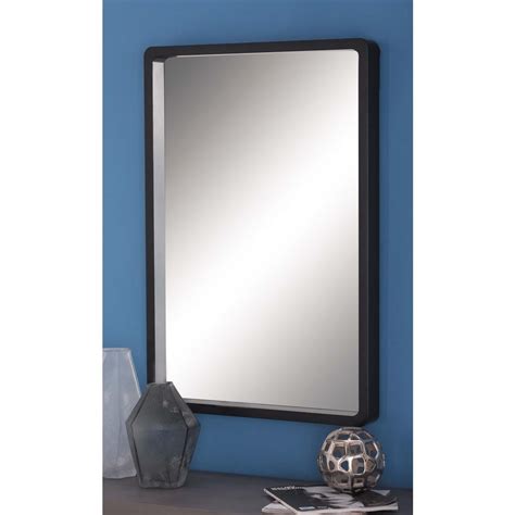 The black onyx mirror frame features a gorgeous, and sleek black stone look. AMERICAN HOME 36 in. x 23 in. Modern Rectangular Framed ...