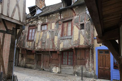Troyes France Timberframe House 1532 Architectuur Gevel