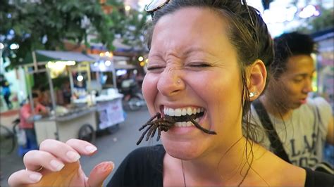 Eating Bugs In Cambodia Youtube