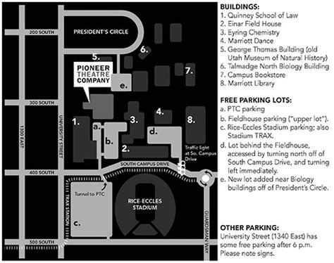 Campus Map University Of Utah Map