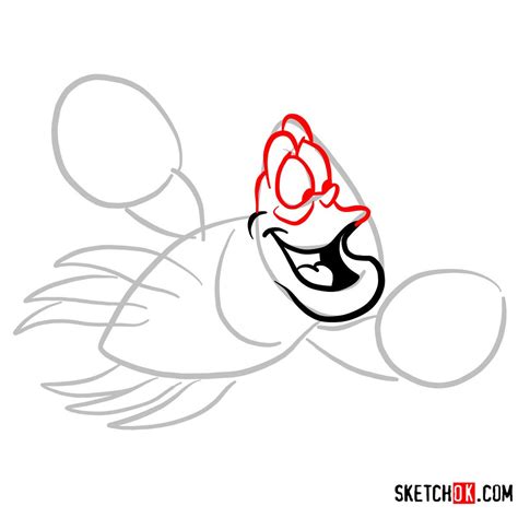 How To Draw Sebastian The Little Mermaid Sketchok Easy Drawing Guides