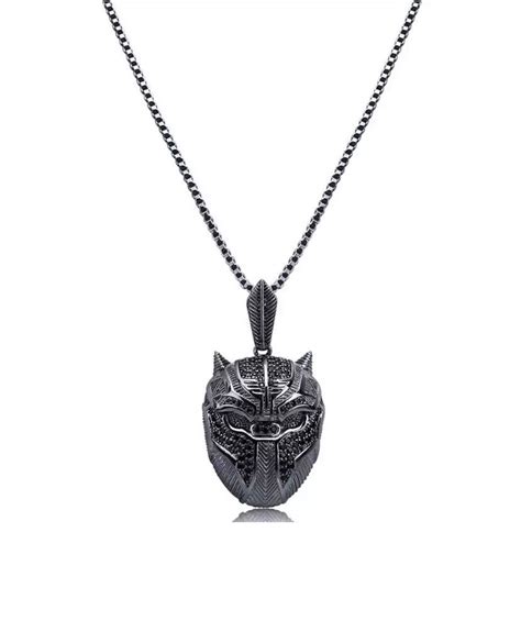 Black Panther Mask Pendant Necklace Wakanda Forever King Etsy Australia