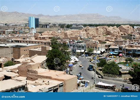 A View Across The City Of Herat In Afghanistan With City Wall Seen From