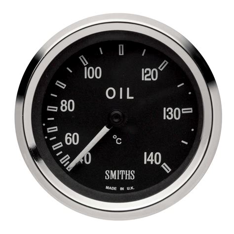 Smiths Cobra Mechanical Mm Oil Temperature Gauge Black Face Chrome Bezel EBay