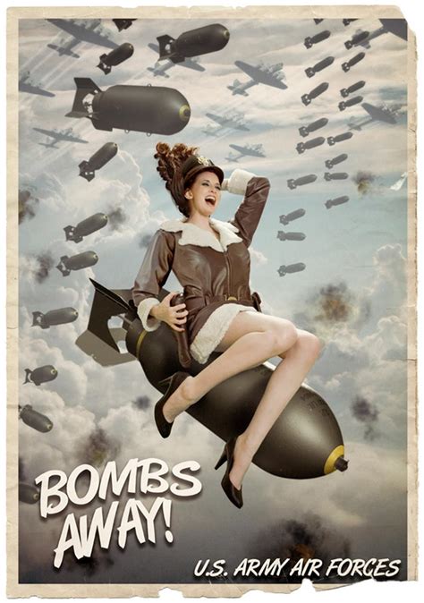 Bombs Away Ww2 Air Force Recruitment Stocking Legs Busty Etsy