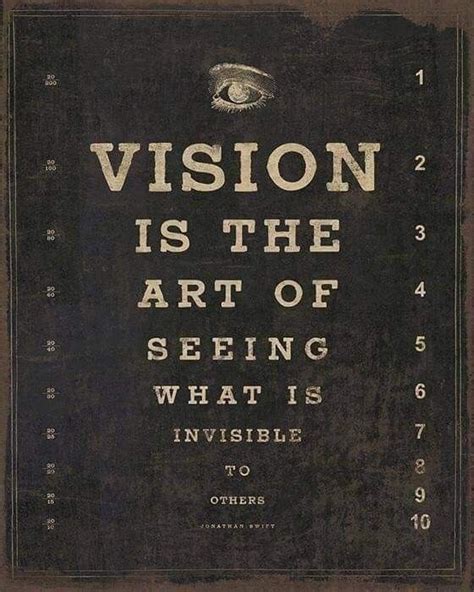 Vision Is The Art Of Seeing Things That Are Invisible To Others