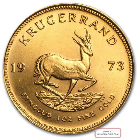 1973 1 Oz Gold South African Krugerrand Brilliant Uncirculated