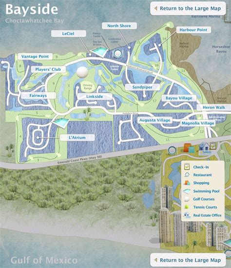 Resort Map Sandestin Bayside Florida Wells Printable Map