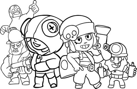 Dibujo Para Colorear Brawl Stars Emz 46 Coloriage Dessins Faciles