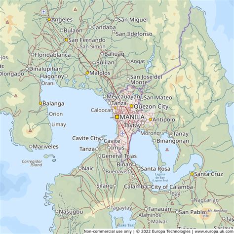 Map Of Manila Philippines Global 1000 Atlas